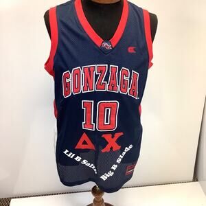 Gonzaga Bulldogs Colosseum Jersey Mens Large #10 Greek Frat Basketball Blue Zags